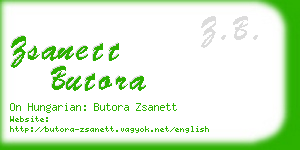 zsanett butora business card